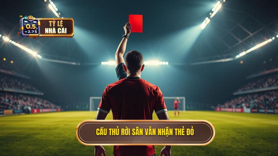 2. Cầu thủ rời sân vẫn nhận thẻ đỏ