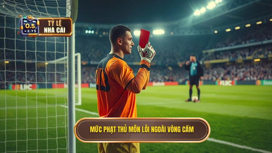 2. Mức phạt thủ môn lỗi ngoài vòng cấm