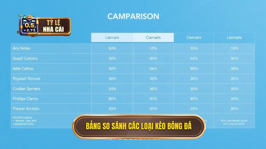 Bảng so sánh đặc điểm các loại kèo